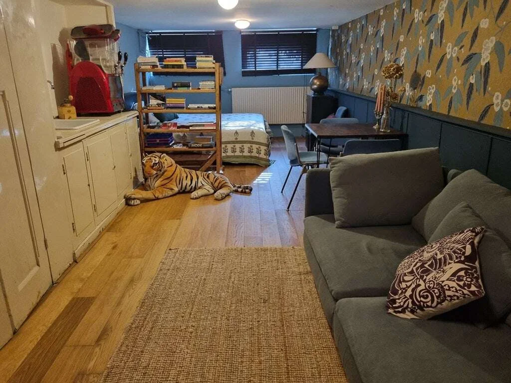 geblurde versie van de foto als achtergrond