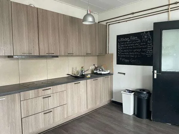 geblurde versie van de foto als achtergrond