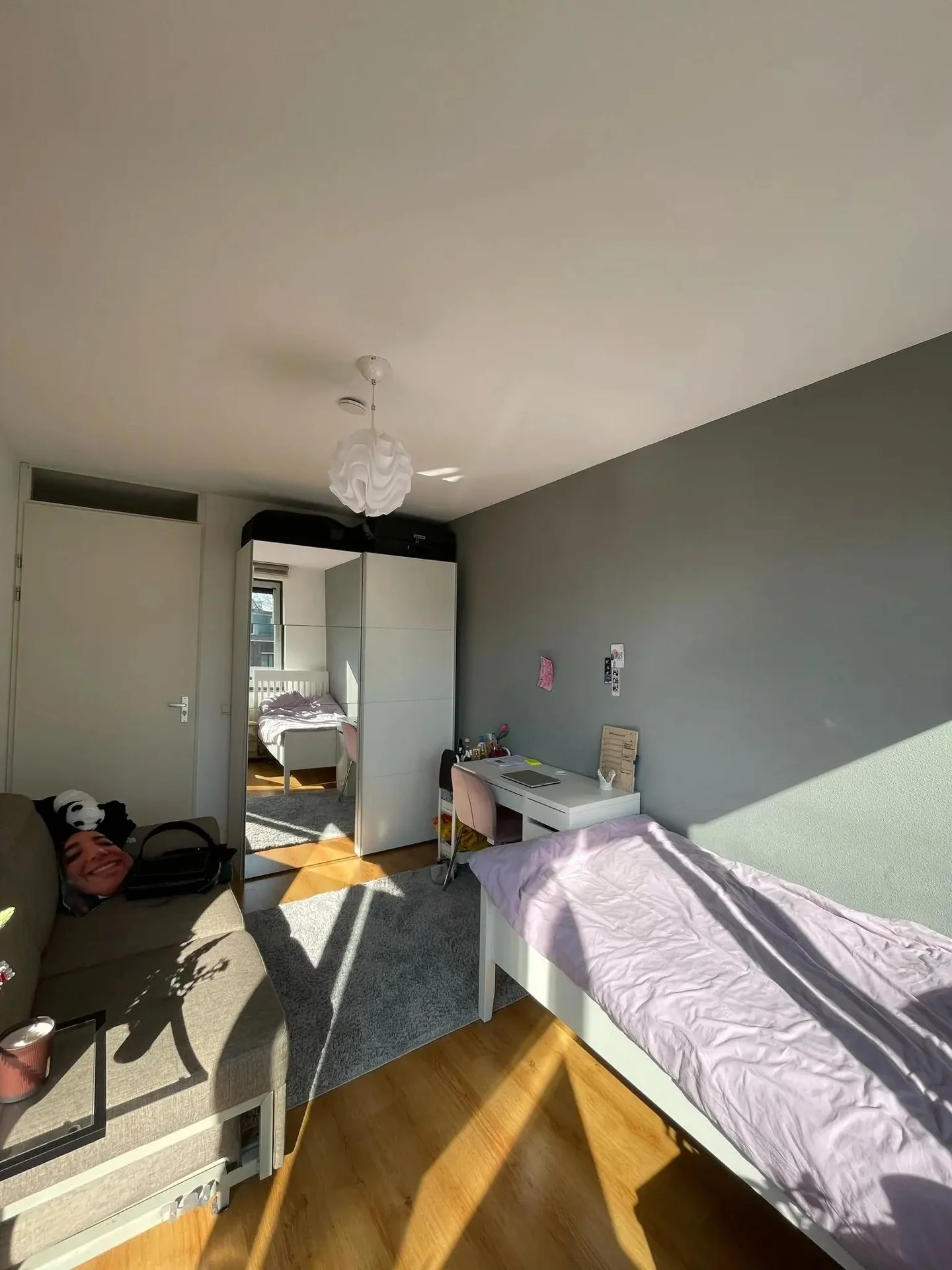 geblurde versie van de foto als achtergrond