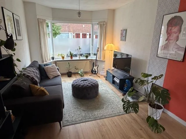 geblurde versie van de foto als achtergrond