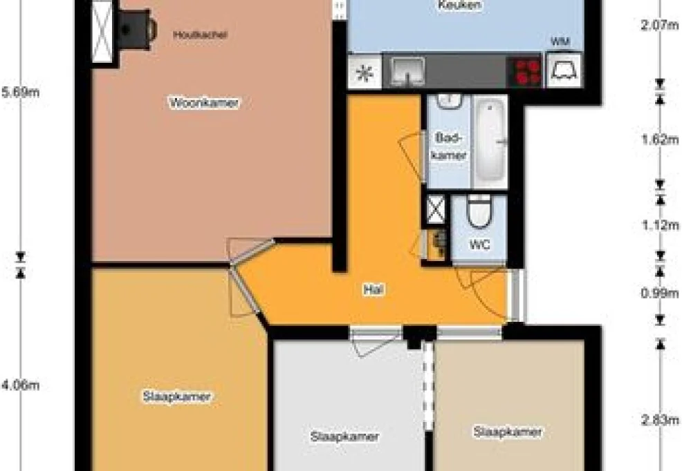 geblurde versie van de foto als achtergrond