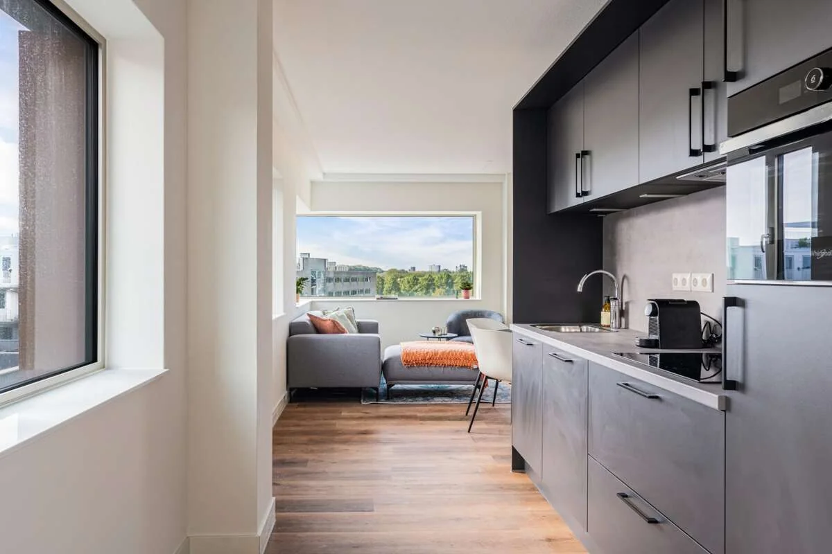 geblurde versie van de foto als achtergrond