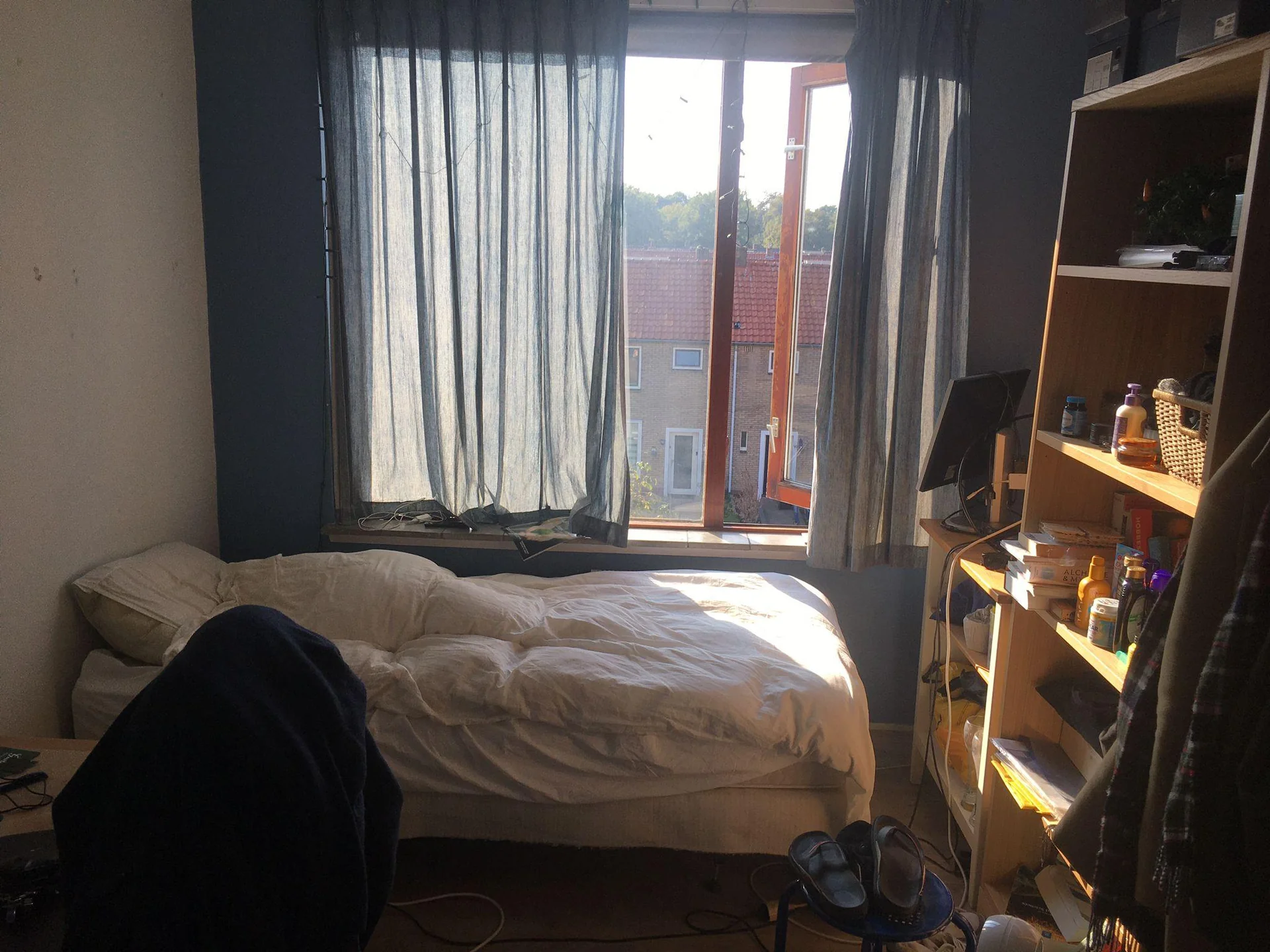 geblurde versie van de foto als achtergrond