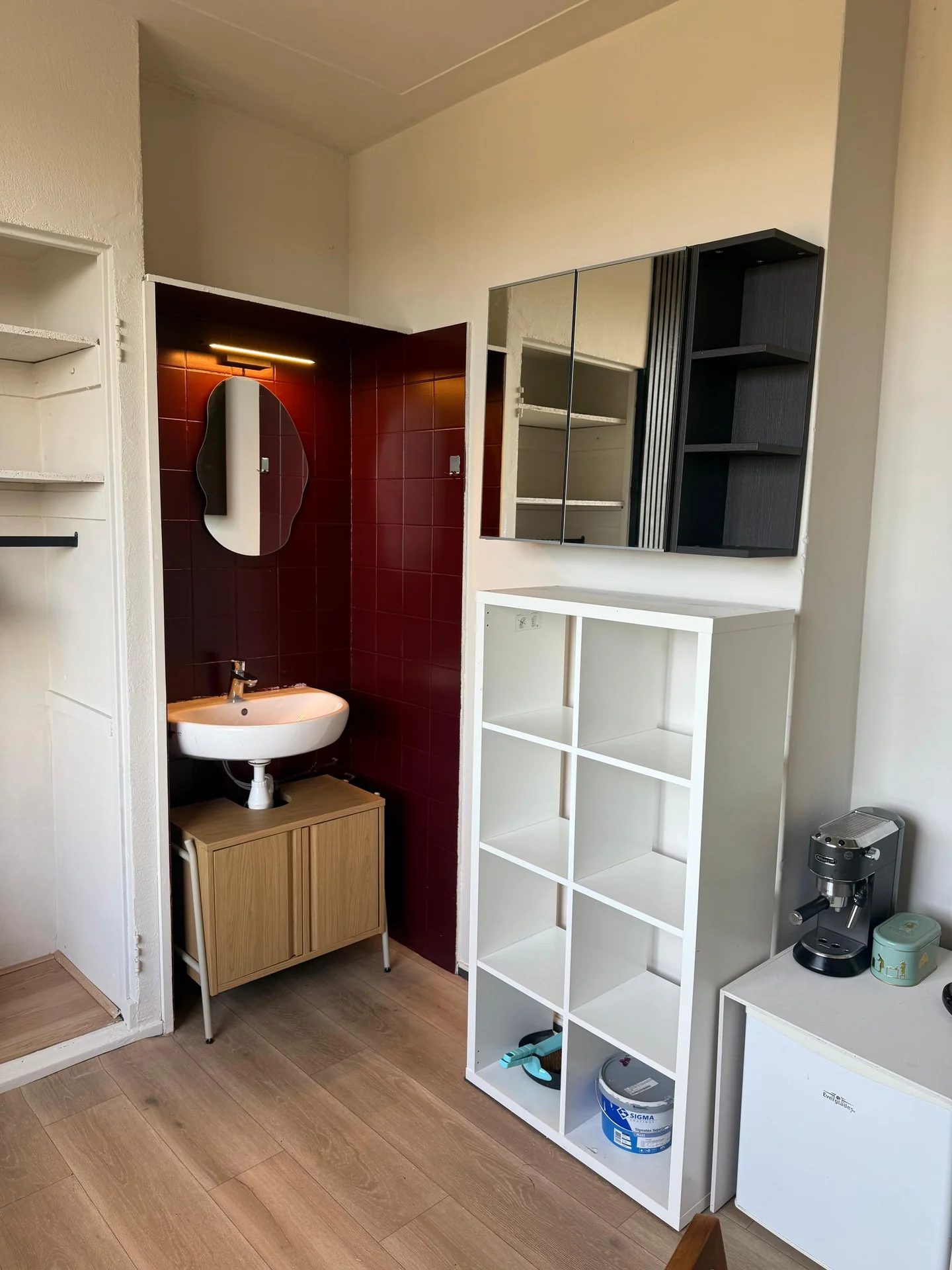 geblurde versie van de foto als achtergrond