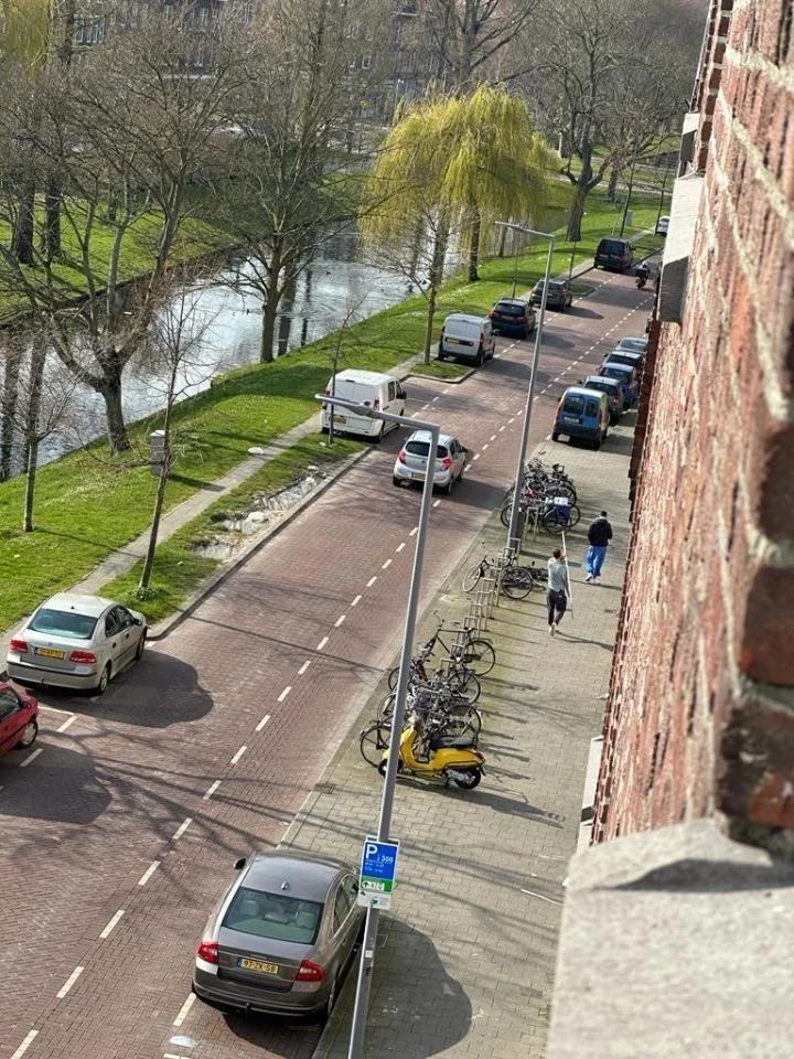 geblurde versie van de foto als achtergrond