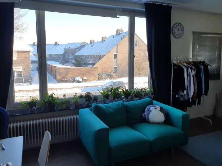 geblurde versie van de foto als achtergrond