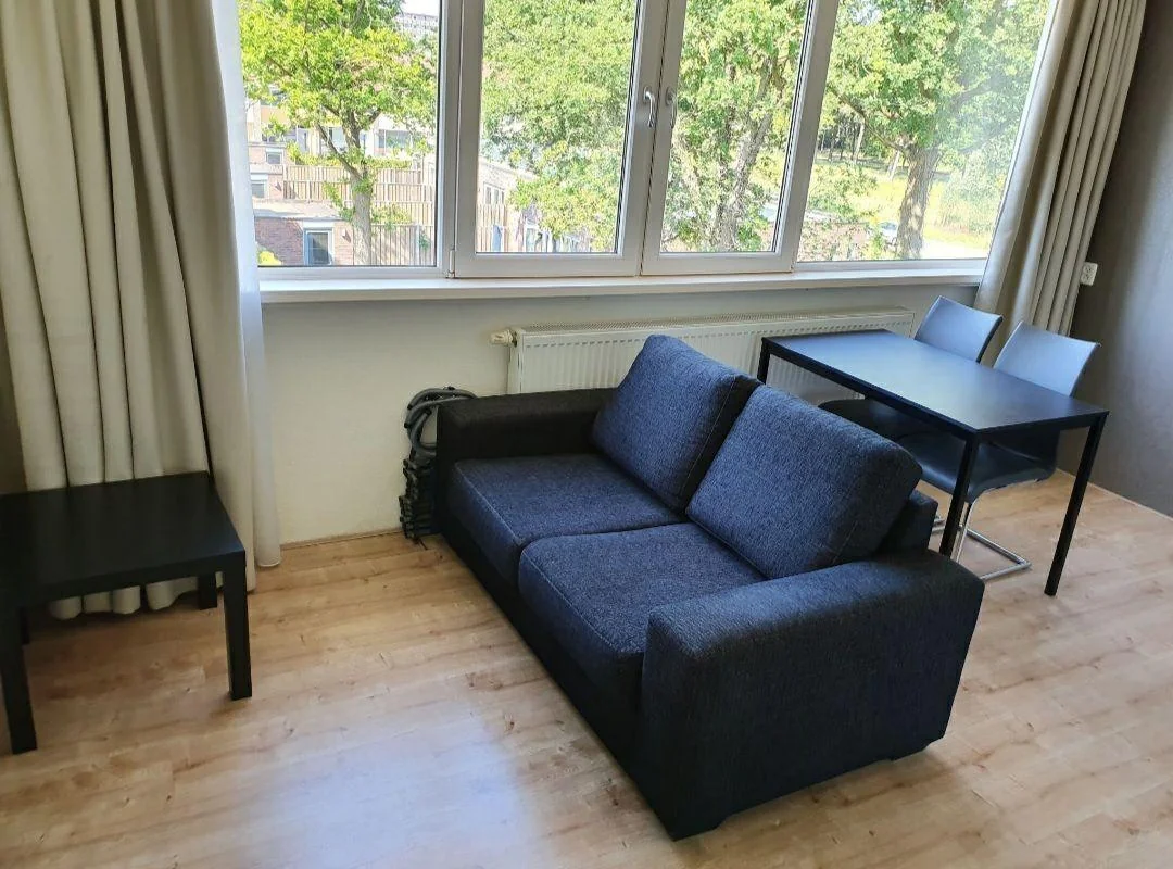 geblurde versie van de foto als achtergrond