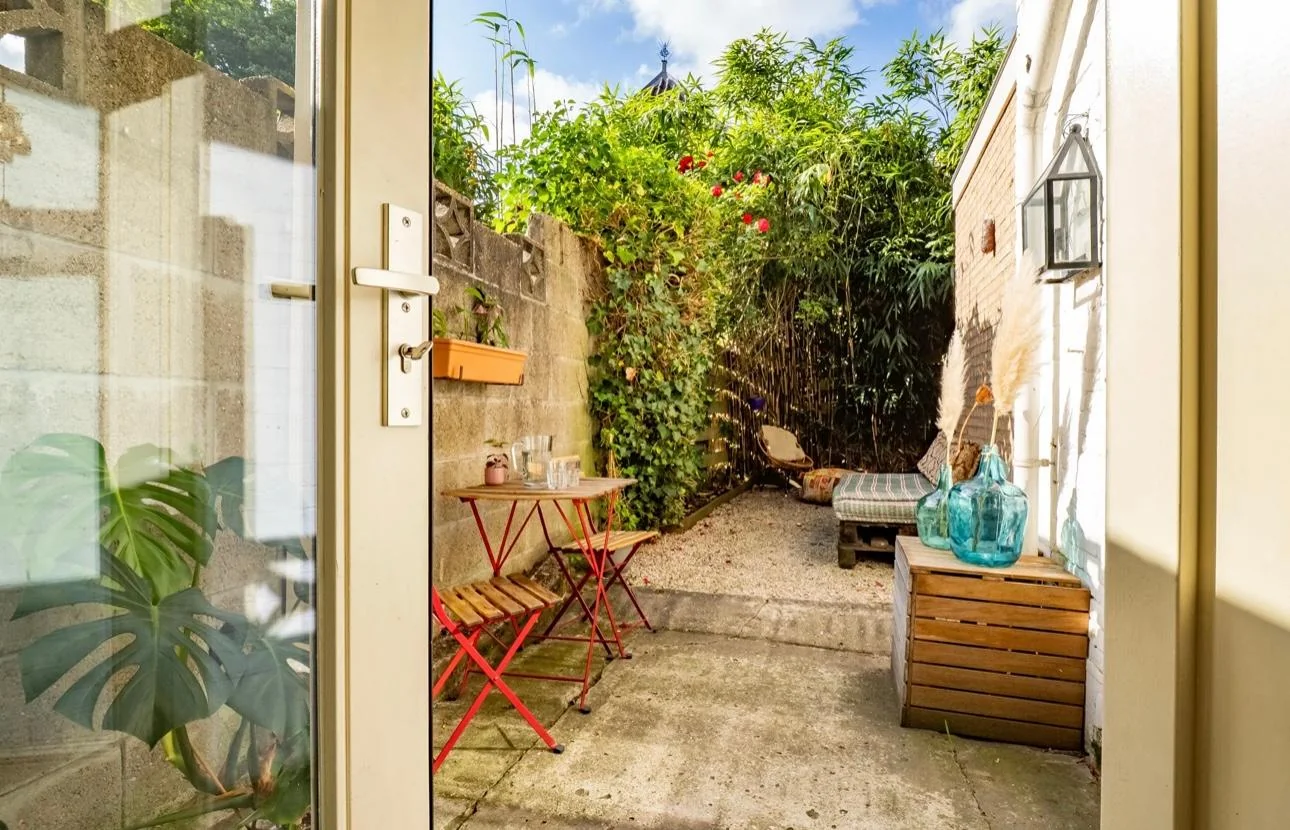 geblurde versie van de foto als achtergrond