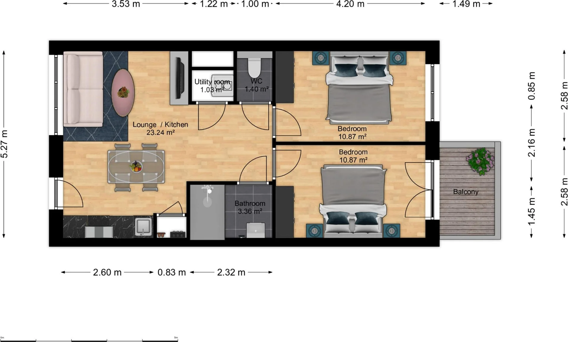 geblurde versie van de foto als achtergrond