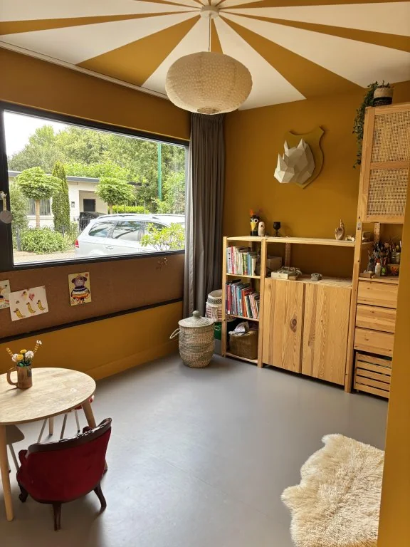 geblurde versie van de foto als achtergrond