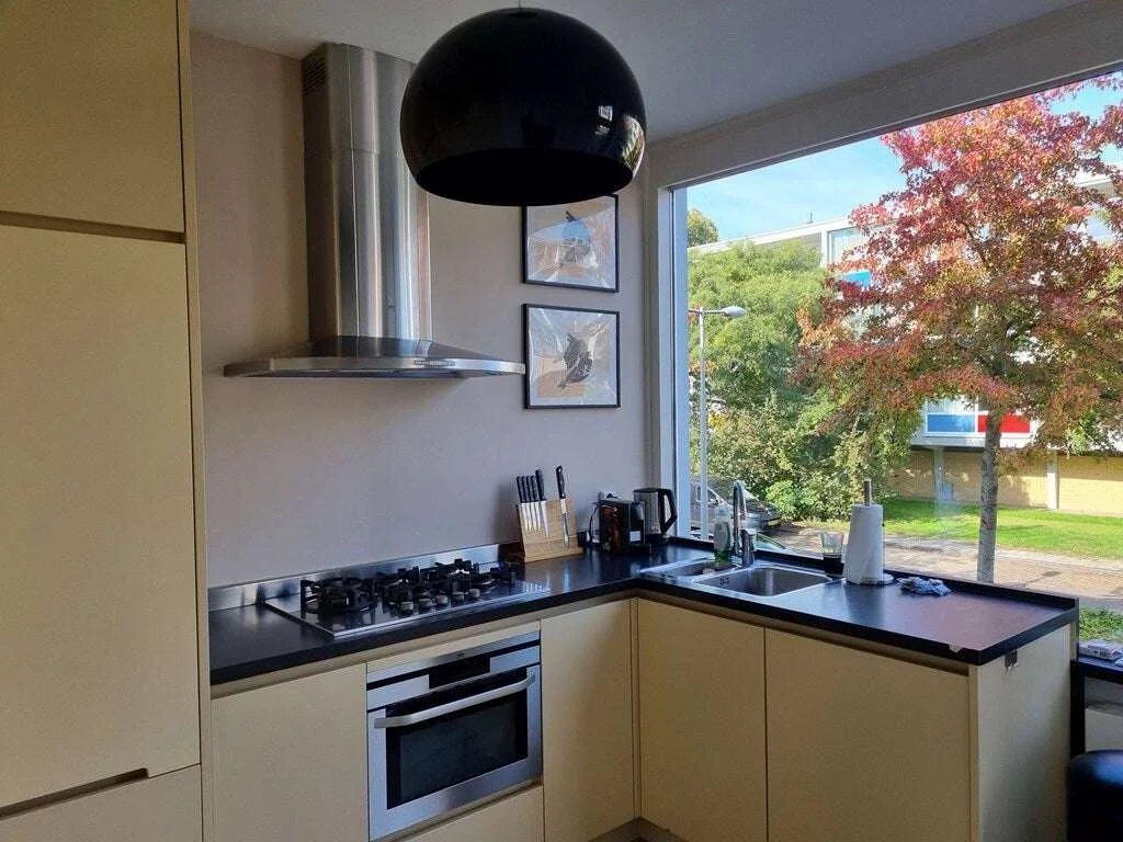 geblurde versie van de foto als achtergrond