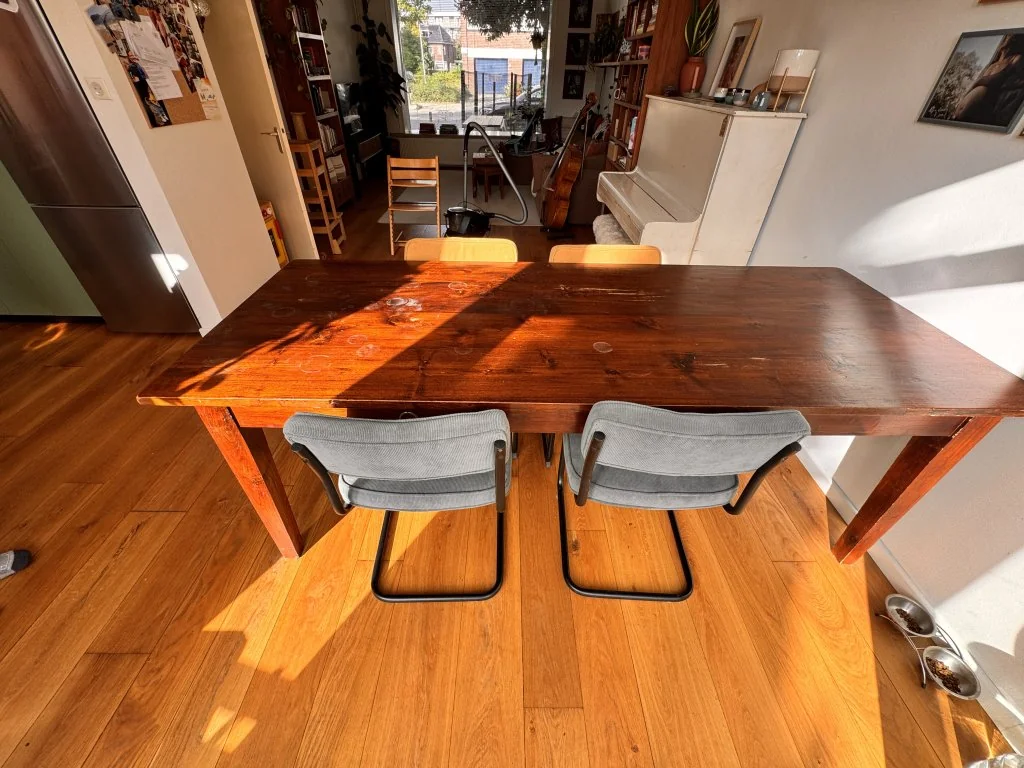 geblurde versie van de foto als achtergrond