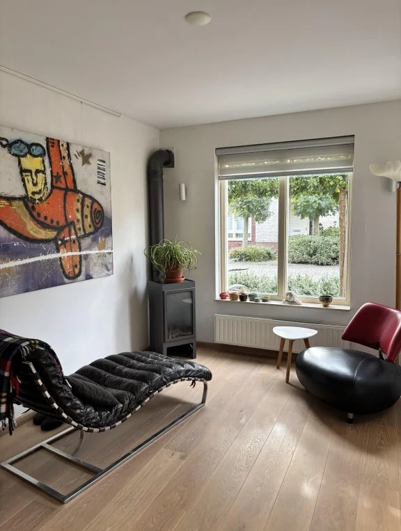 geblurde versie van de foto als achtergrond