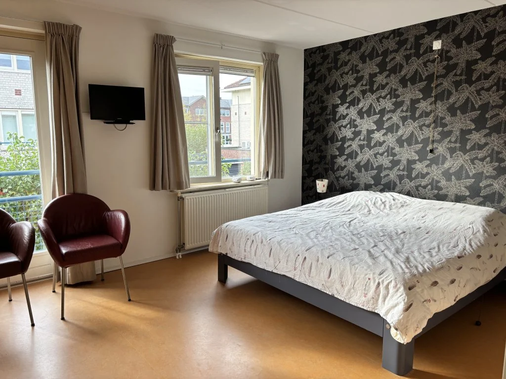 geblurde versie van de foto als achtergrond