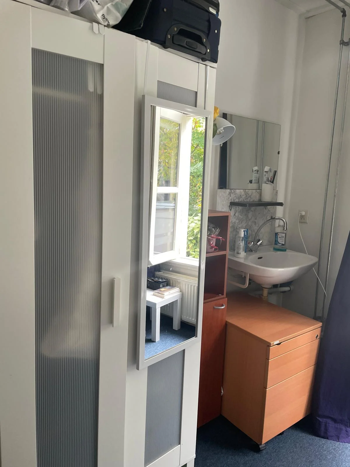 geblurde versie van de foto als achtergrond