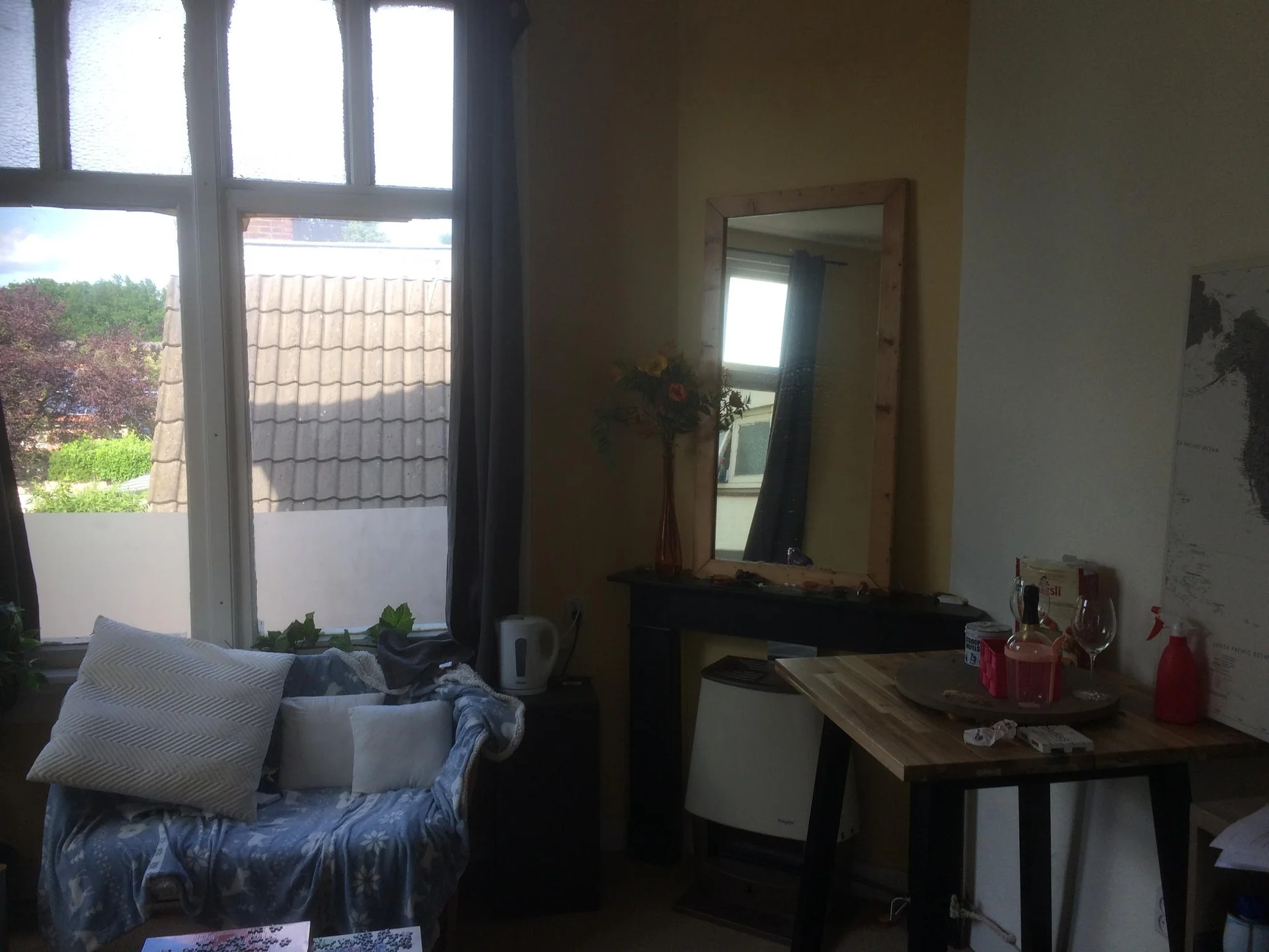 geblurde versie van de foto als achtergrond