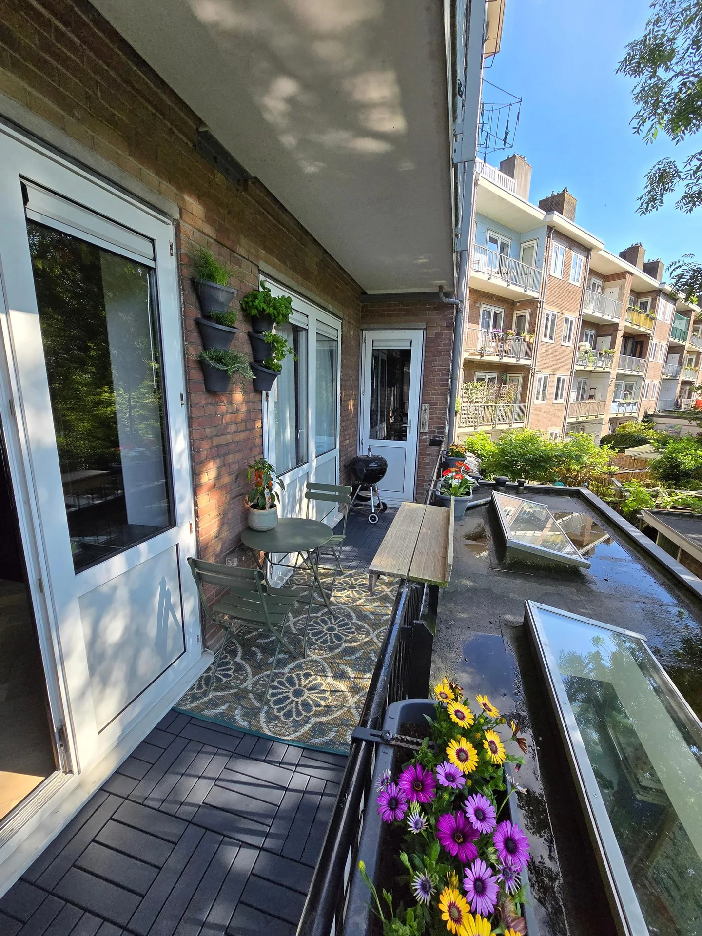 geblurde versie van de foto als achtergrond