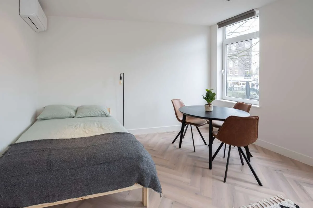 geblurde versie van de foto als achtergrond