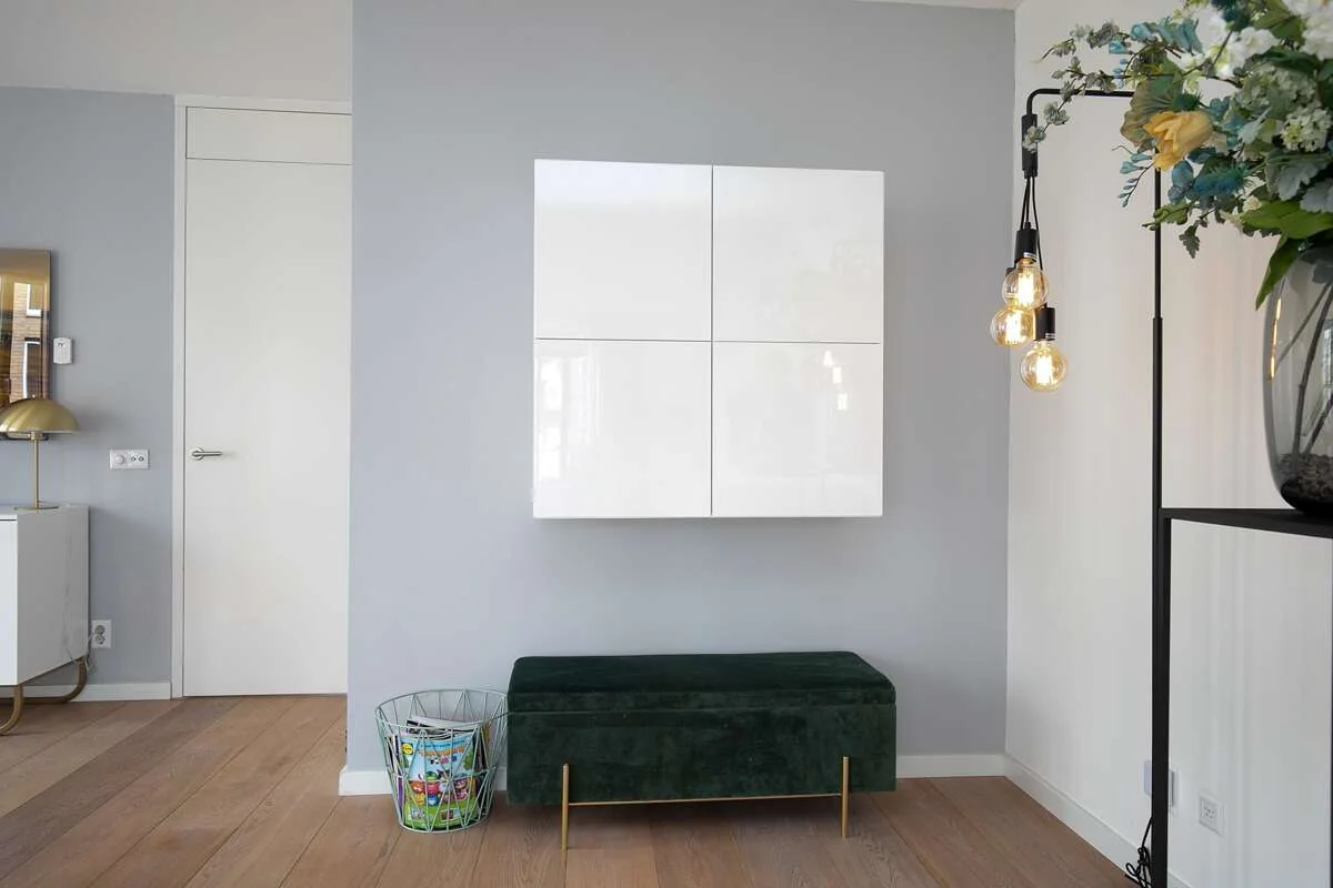 geblurde versie van de foto als achtergrond