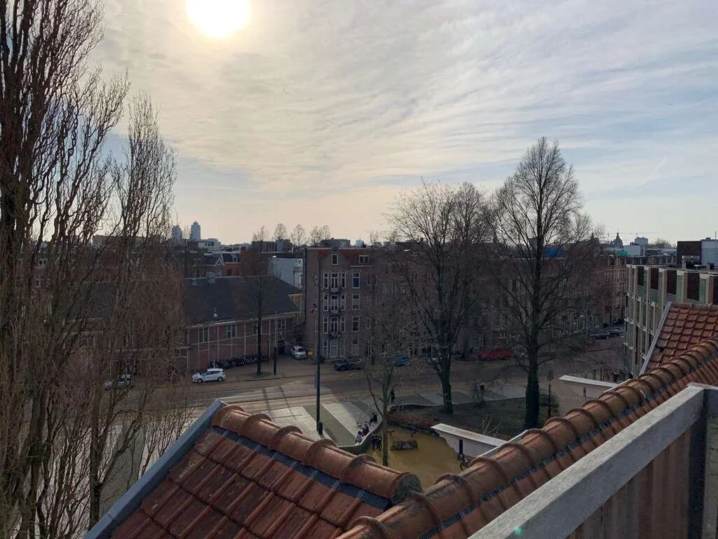 geblurde versie van de foto als achtergrond