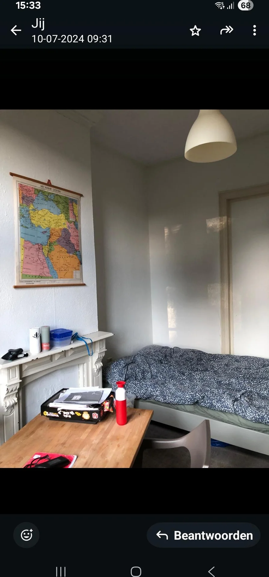 geblurde versie van de foto als achtergrond