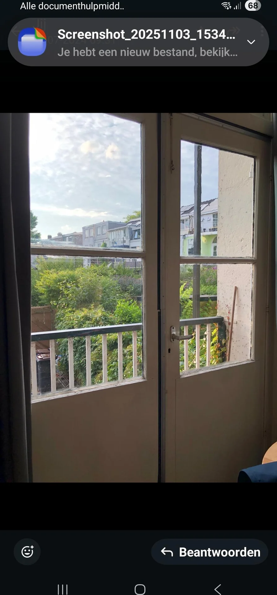 geblurde versie van de foto als achtergrond