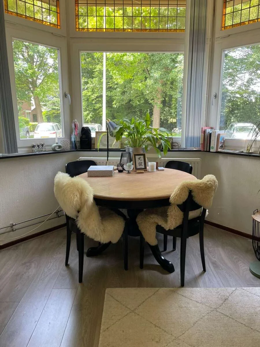 geblurde versie van de foto als achtergrond