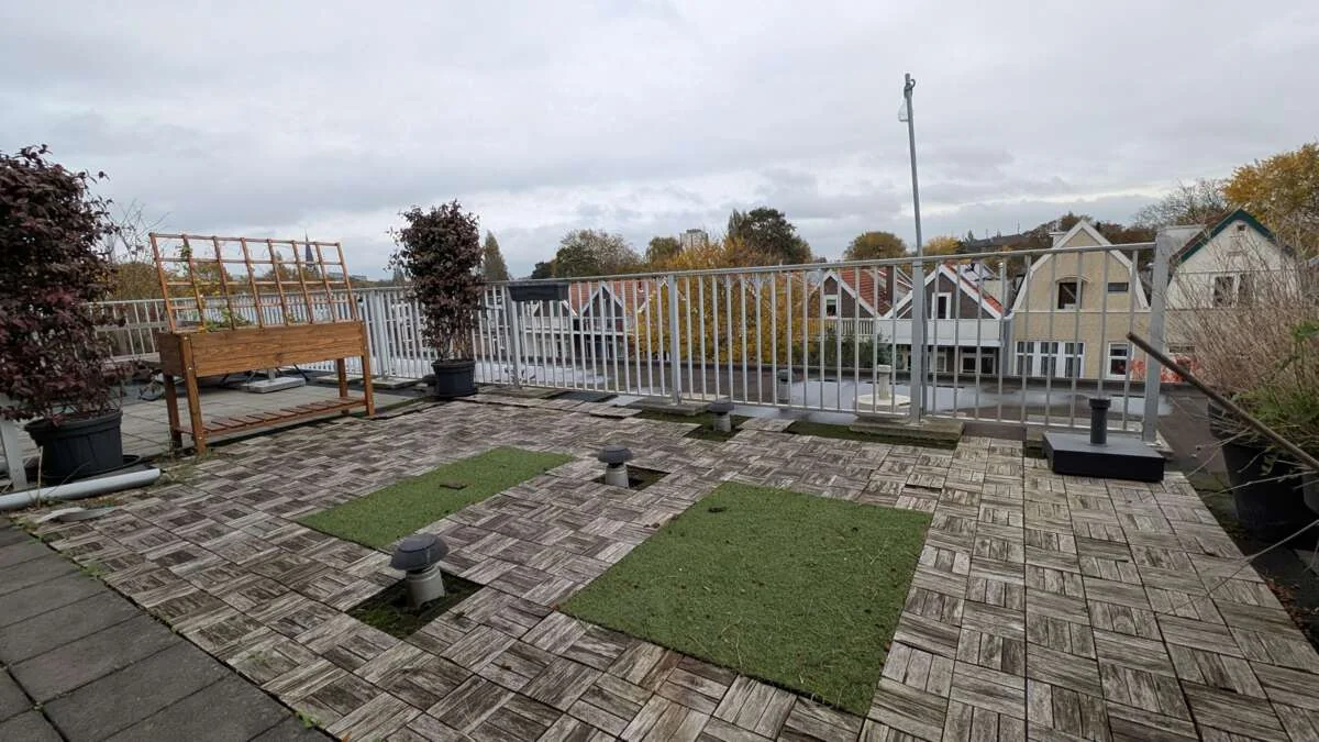 geblurde versie van de foto als achtergrond