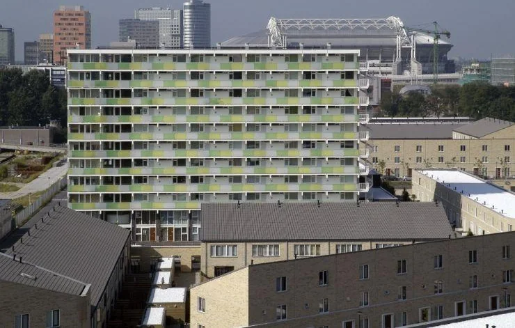 geblurde versie van de foto als achtergrond