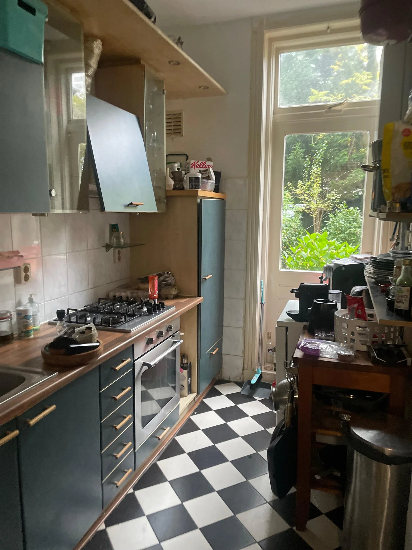 geblurde versie van de foto als achtergrond