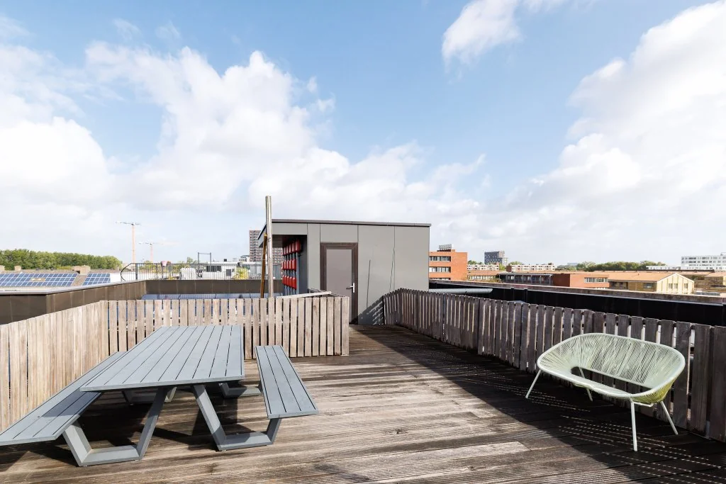 geblurde versie van de foto als achtergrond