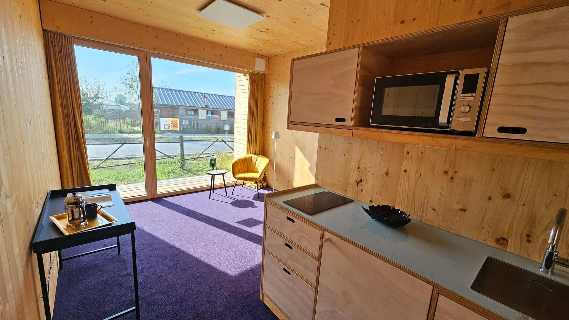 geblurde versie van de foto als achtergrond