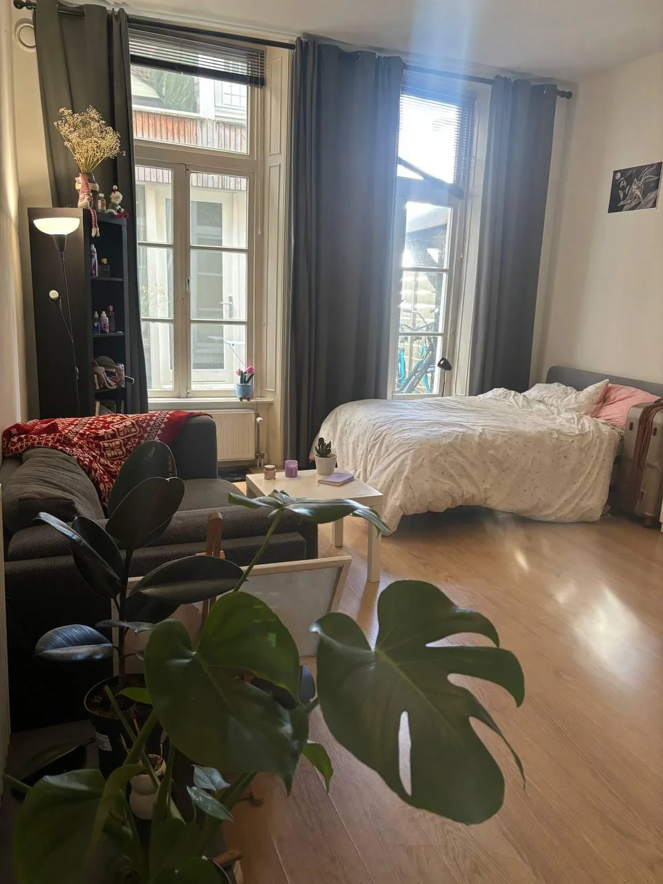 geblurde versie van de foto als achtergrond