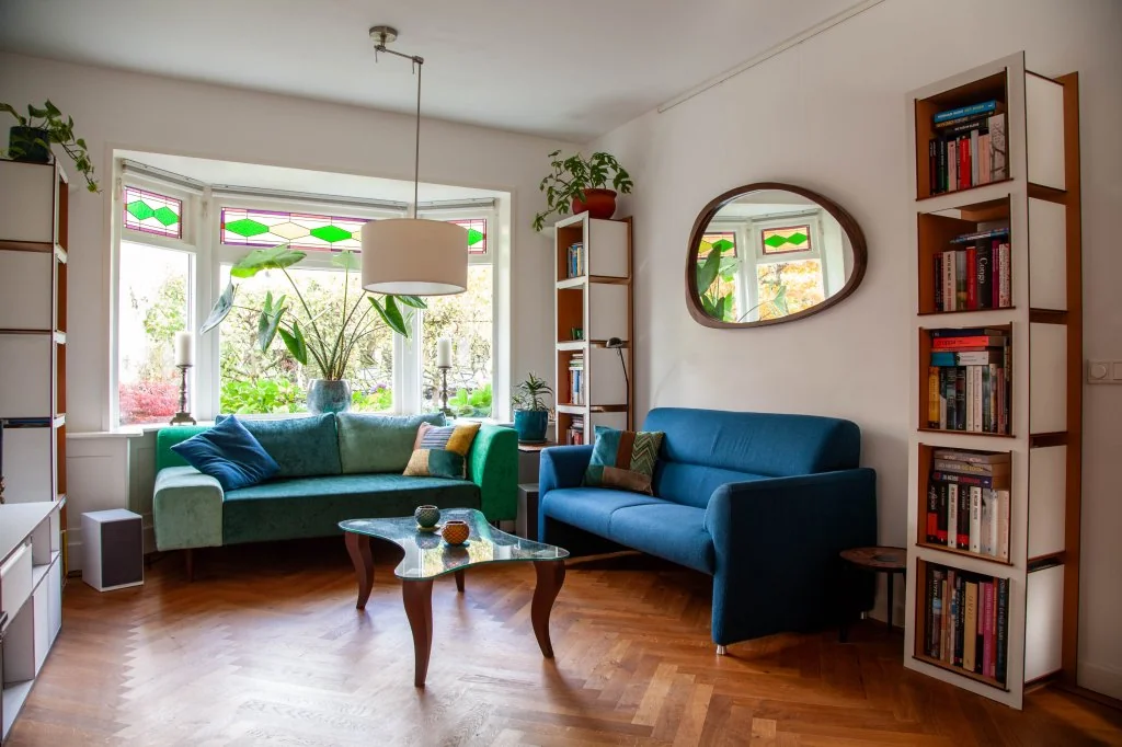 geblurde versie van de foto als achtergrond