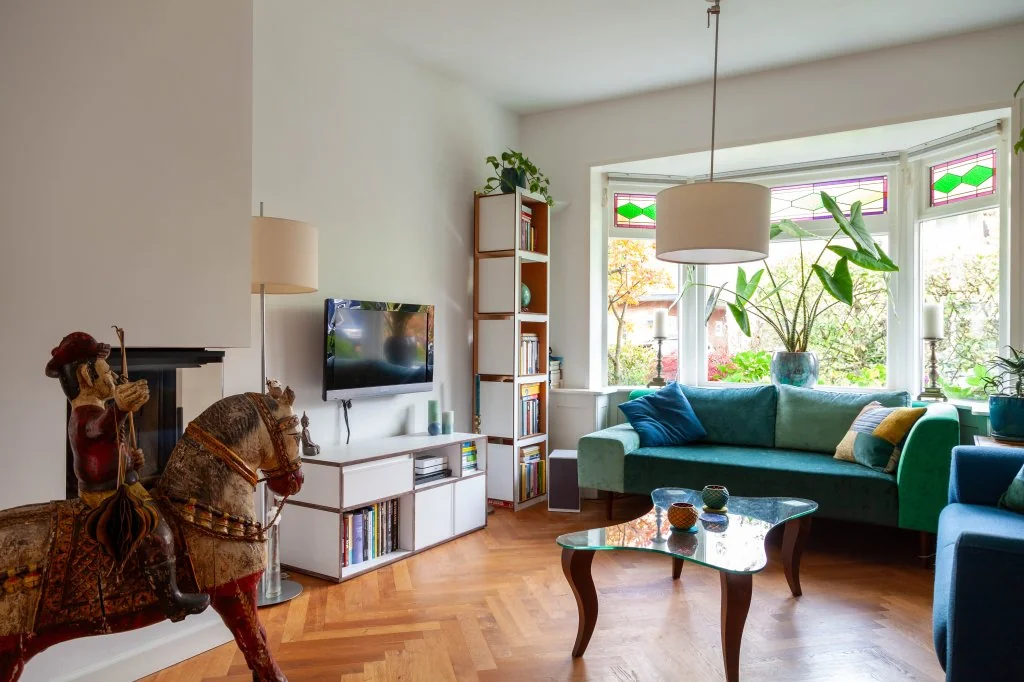 geblurde versie van de foto als achtergrond