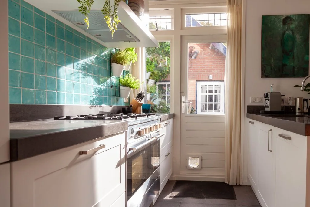 geblurde versie van de foto als achtergrond