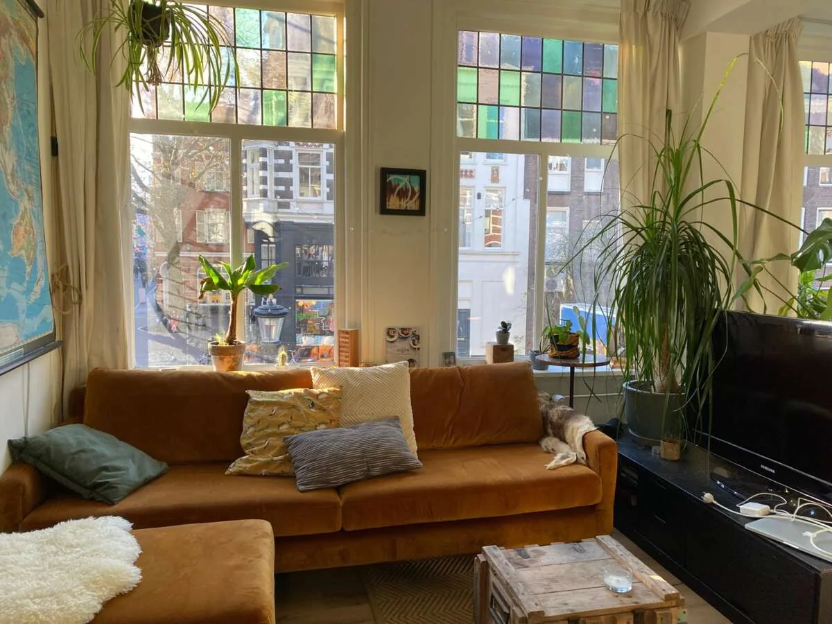 geblurde versie van de foto als achtergrond