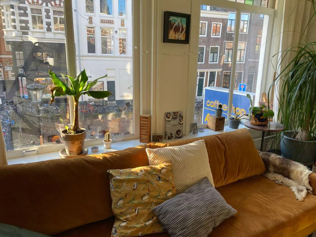 geblurde versie van de foto als achtergrond