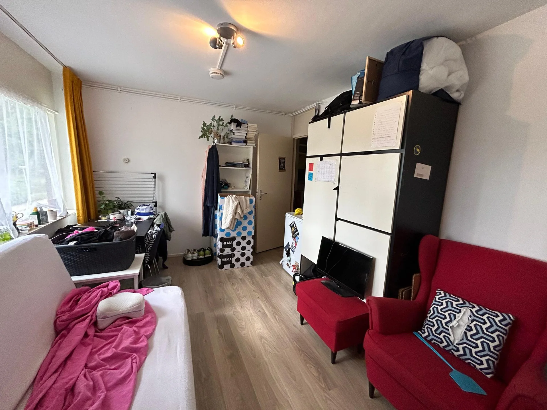 geblurde versie van de foto als achtergrond