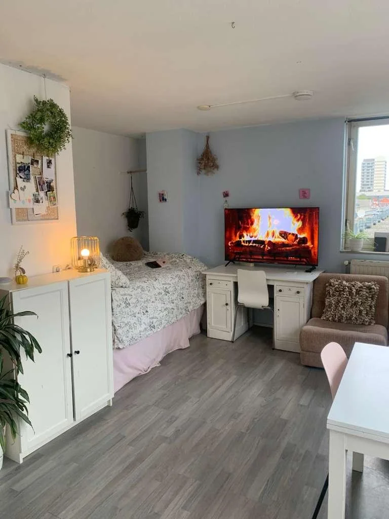 geblurde versie van de foto als achtergrond