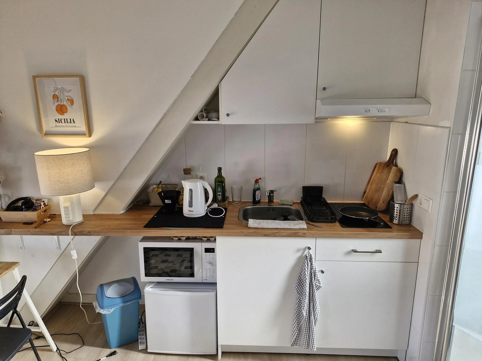 geblurde versie van de foto als achtergrond