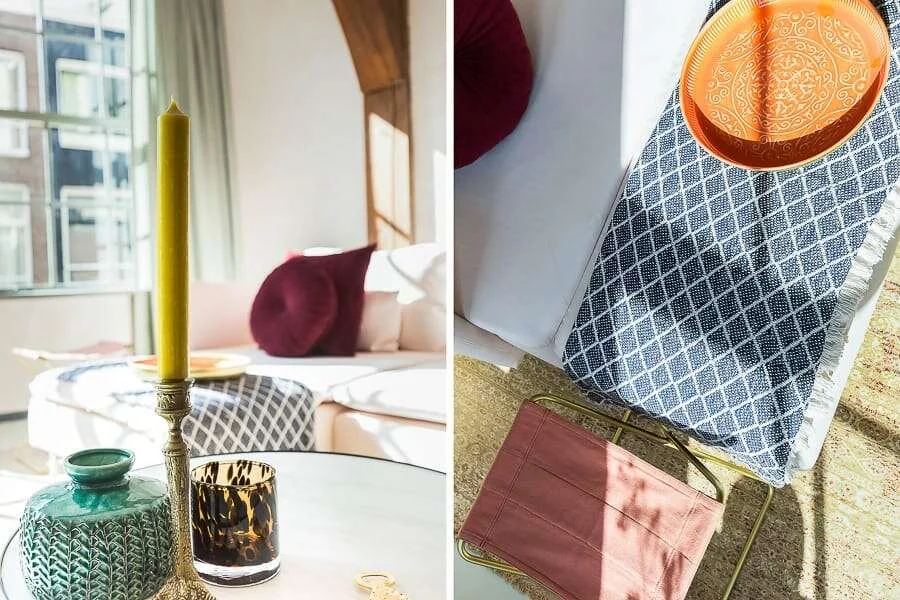 geblurde versie van de foto als achtergrond