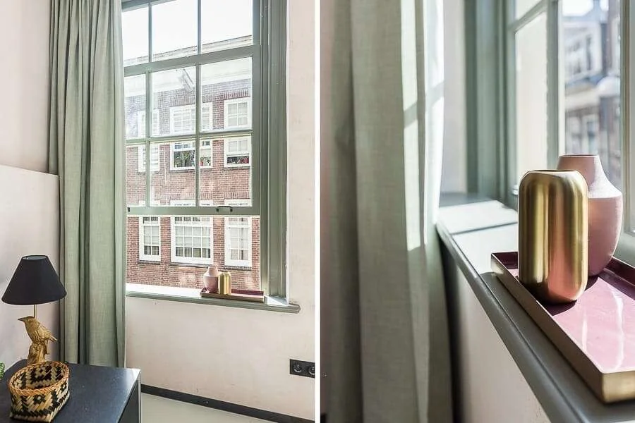 geblurde versie van de foto als achtergrond