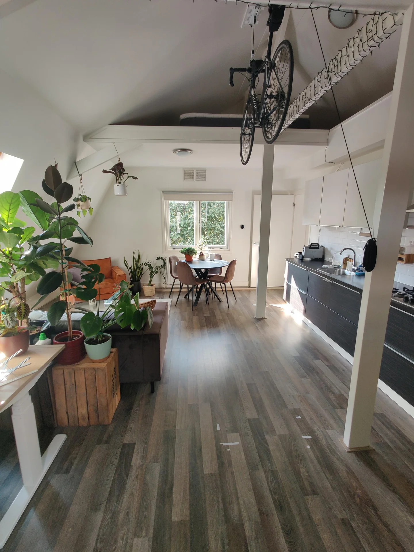 geblurde versie van de foto als achtergrond