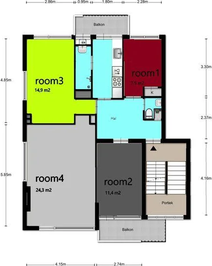 geblurde versie van de foto als achtergrond