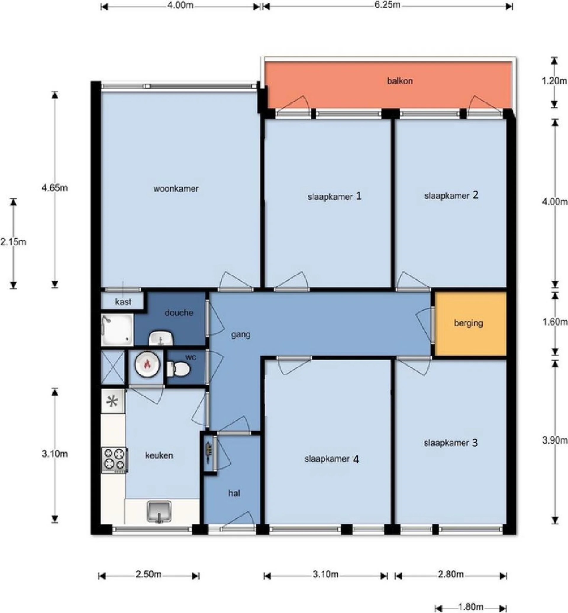 geblurde versie van de foto als achtergrond