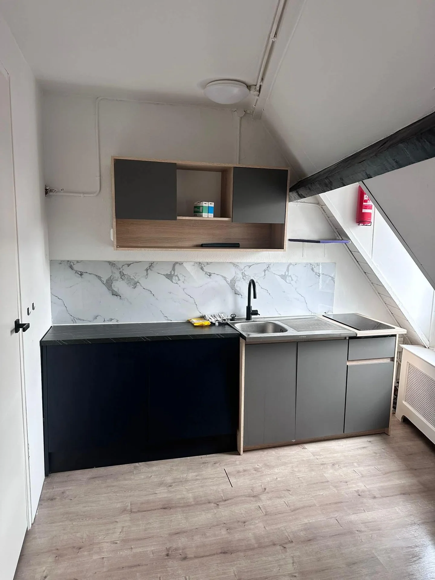 geblurde versie van de foto als achtergrond