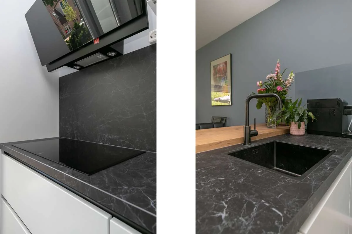 geblurde versie van de foto als achtergrond