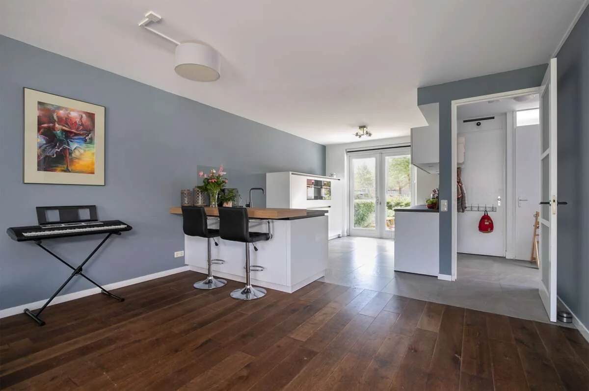 geblurde versie van de foto als achtergrond