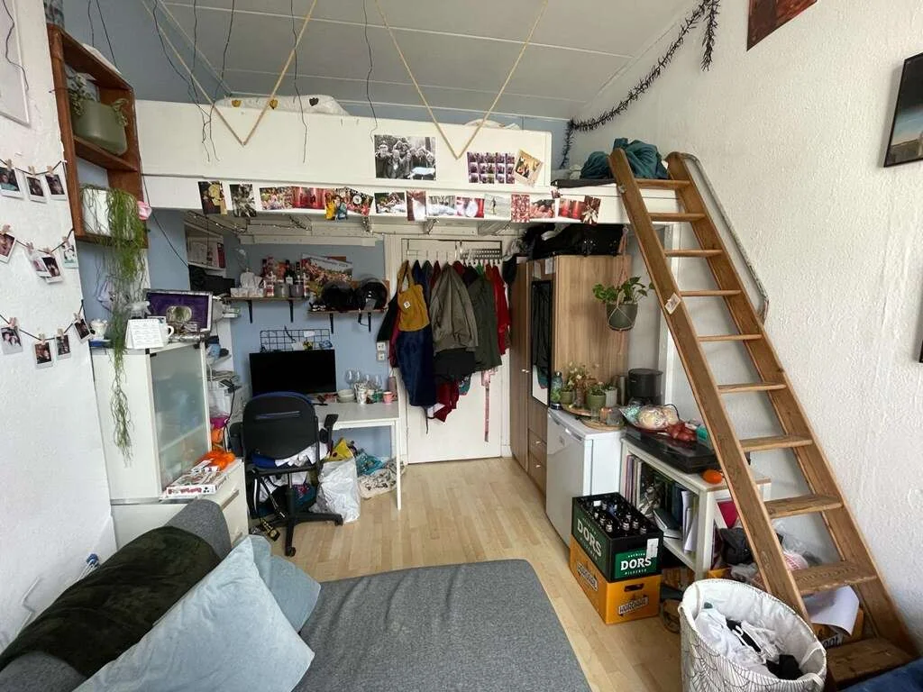 geblurde versie van de foto als achtergrond